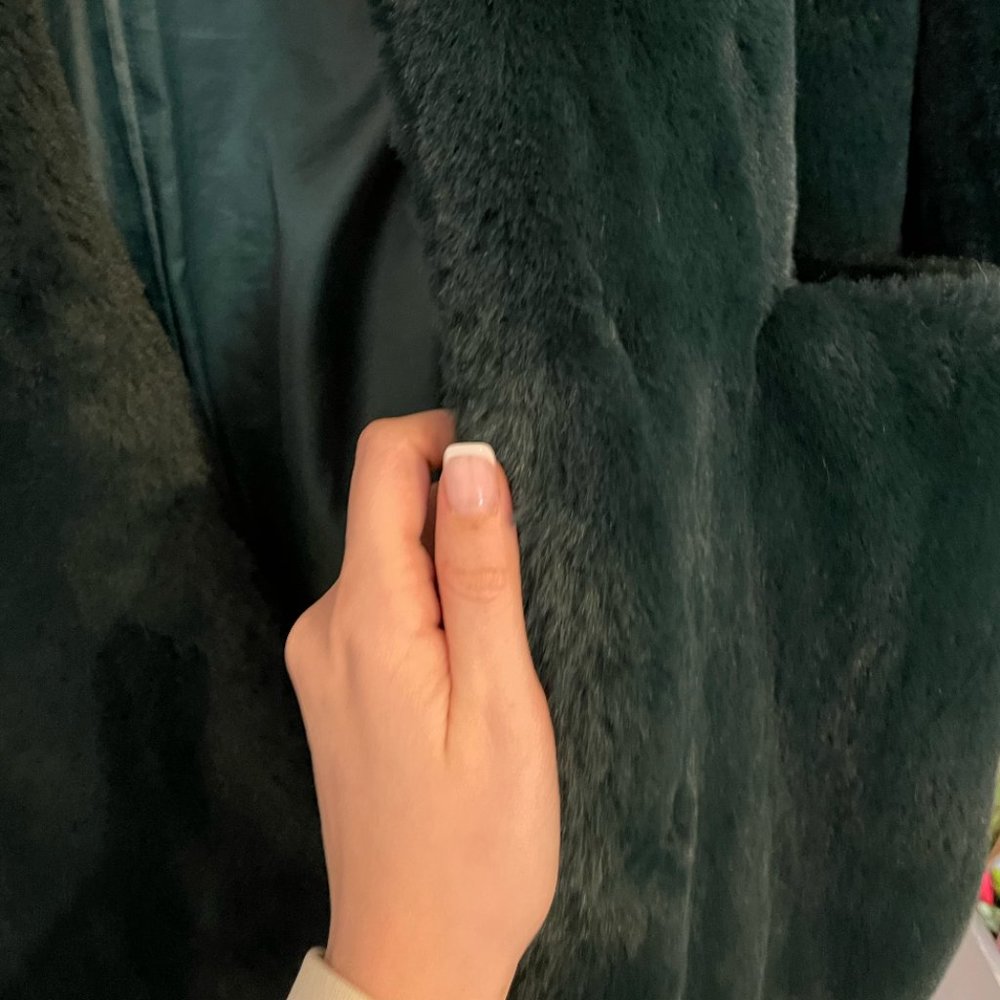 Apparis Faux Fur Jacket - Dark Green